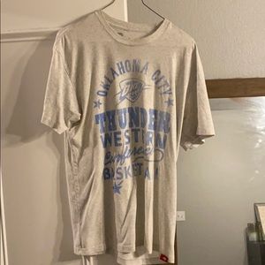 Okc thunder polyester blend t shirt - L